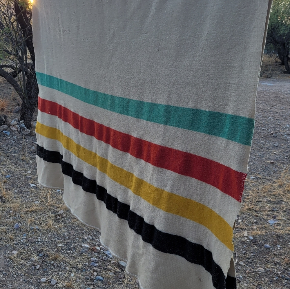Jack Frost Classic Striped Multicolor Wool Blanket